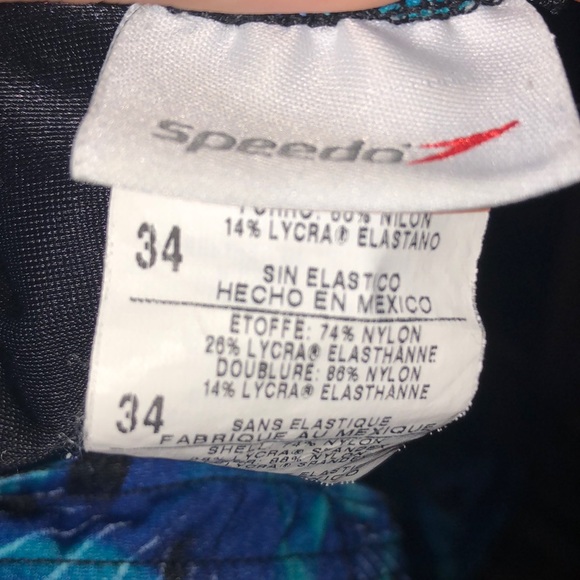 Blue patterned Speedo One Piece - Picture 5 of 6